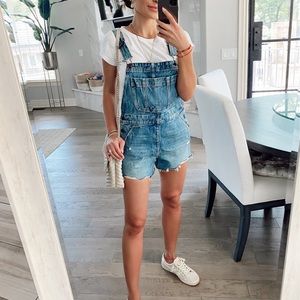 A&F jean short overalls